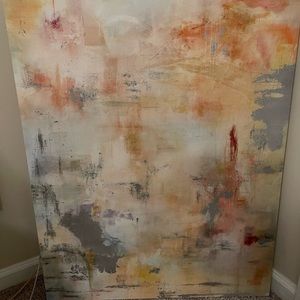 Multicolor abstract pastel painting.
